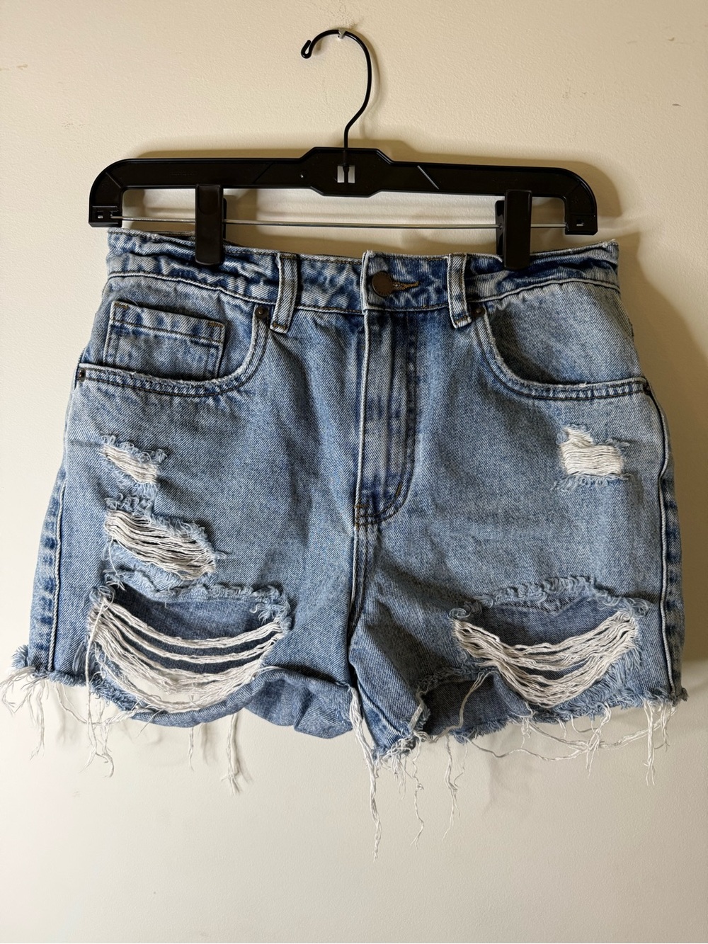 O'Neill Light Blue Distressed Jean Shorts